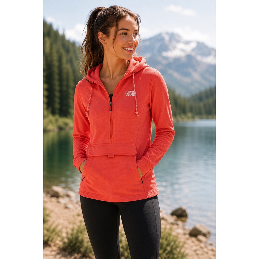 The North Face Coral Quarter Zip Jacket Hoodie Gorpcore Hiking Outdoor Sz S